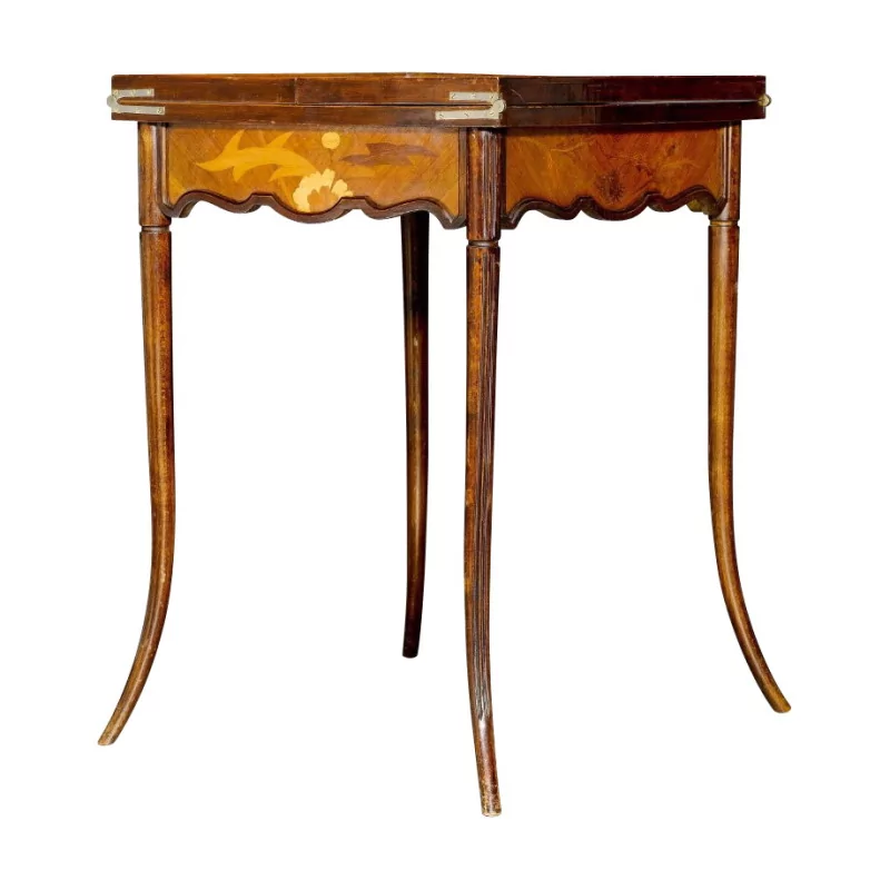 Gallé Art Nouveau 组合游戏桌镶嵌着…… - Moinat - Bridge tables, Changer tables